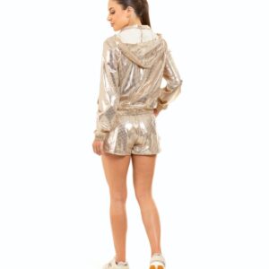 Jaqueta Corta-Vento e Short Manly Dourado