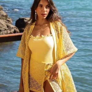 Conjunto Kimono e Saia de Tela Lumine